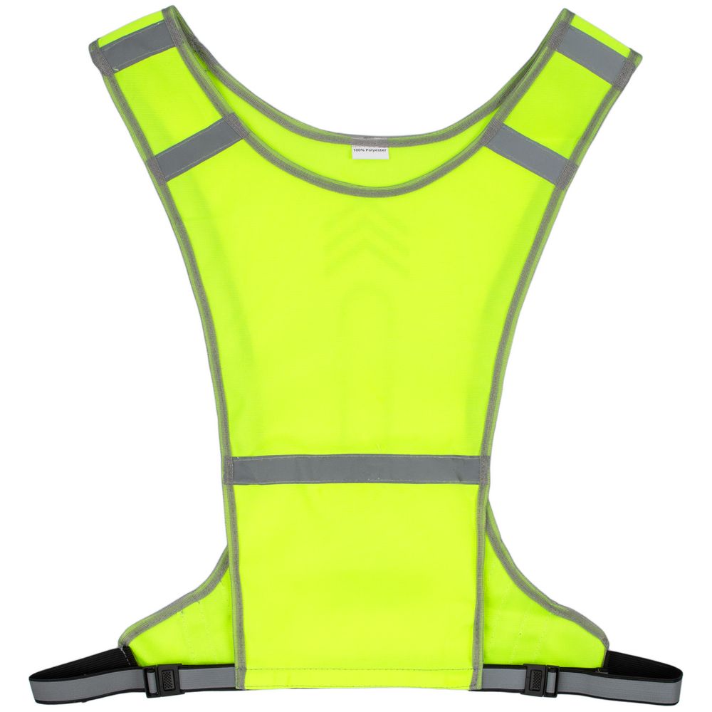 Светоотражающий жилет для бега с маячком Flash — пример нанесения логотипа () | Print Logo