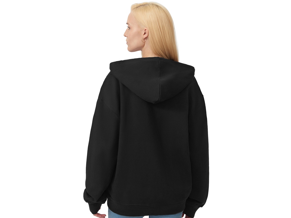 Толстовка оверсайз с капюшоном на молнии Monaco, черный