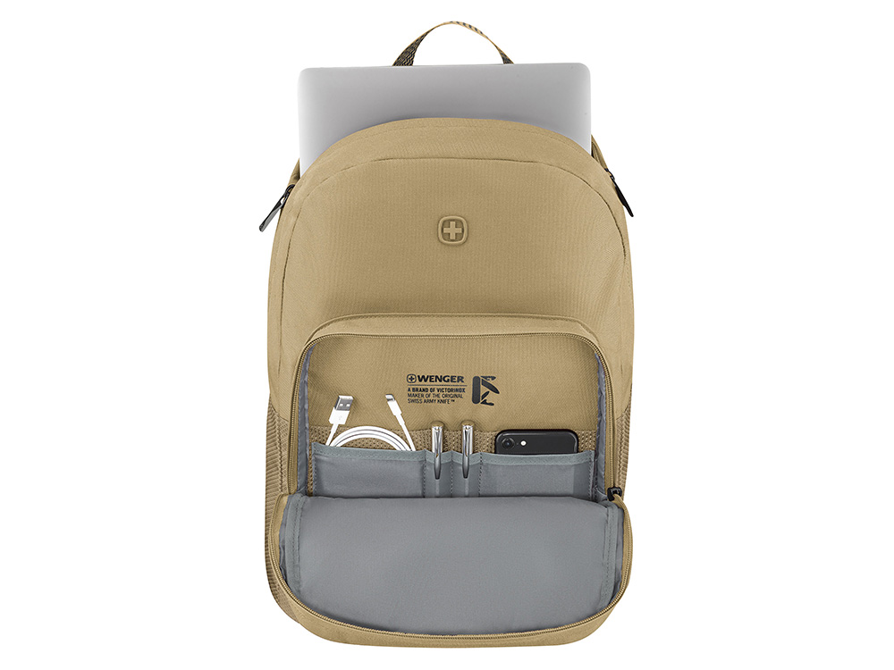 Рюкзак WENGER Crango 16, бежевый, переработанный ПЭТ/Полиэстер, 33х22х46 см, 27 л.