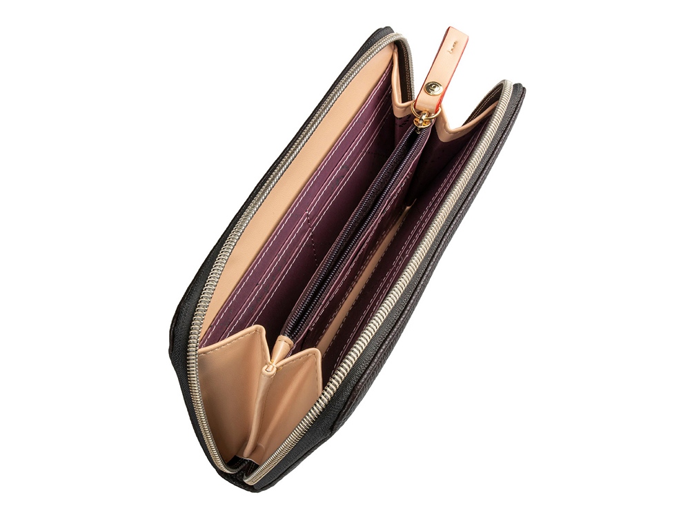 Кошелёк женский BUGATTI ЭЛЛА | ELLA, тёмно-коричневый, полиуретан, 19х2х10 см