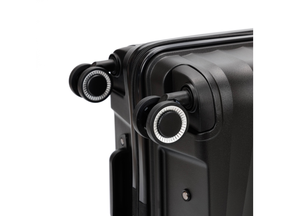 Чемодан TORBER НЕВО, чёрный, полипропилен, 45 х 26 х 66 см, 66 л