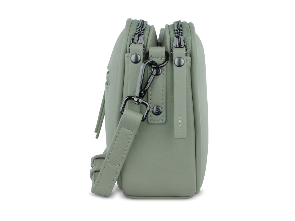 Сумка кросс-боди женская BUGATTI АЛМАТА | ALMATA, мятная, полиуретан, 21,5х6х15 см