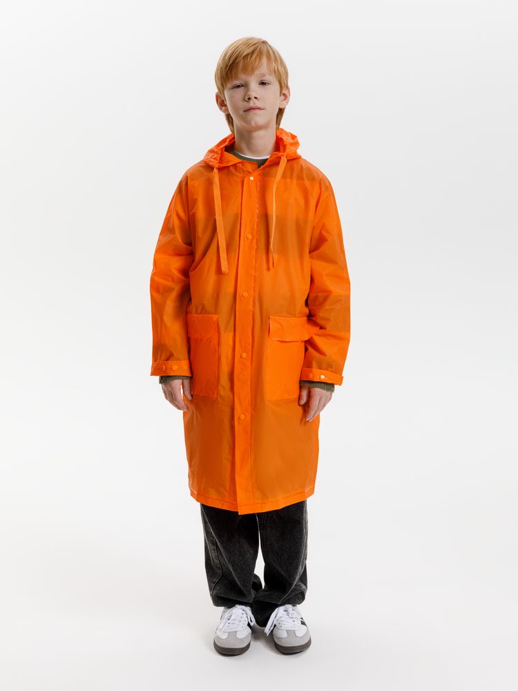 Дождевик детский RainDrop Kids, оранжевый, 12 лет (рост 142-152)