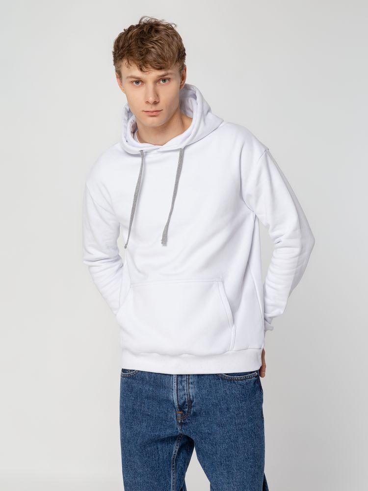 Толстовка с капюшоном Unit Kirenga Heavy белая, размер 4XL