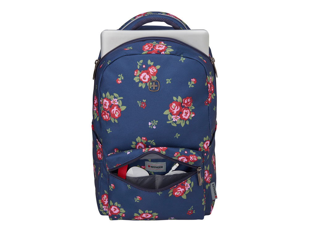 Рюкзак WENGER 16 синий с рисунком, полиэстер, 36 х 45 х 25 см, 22 л