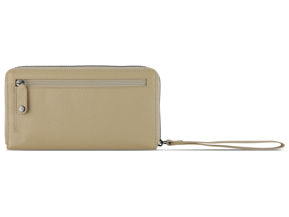 Кошелёк женский BUGATTI ЭЛЬЗА | ELSA, с защитой данных RFID, песочного цвета, воловья кожа/полиэстер, 18,7х2х10 см