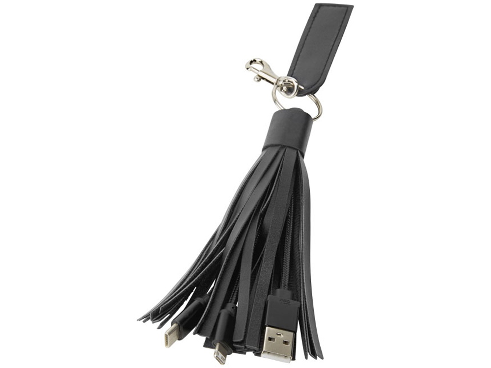 Тканевый кабель для зарядки Tassel 3-в-1 с логотипом Avenue | Print Logo