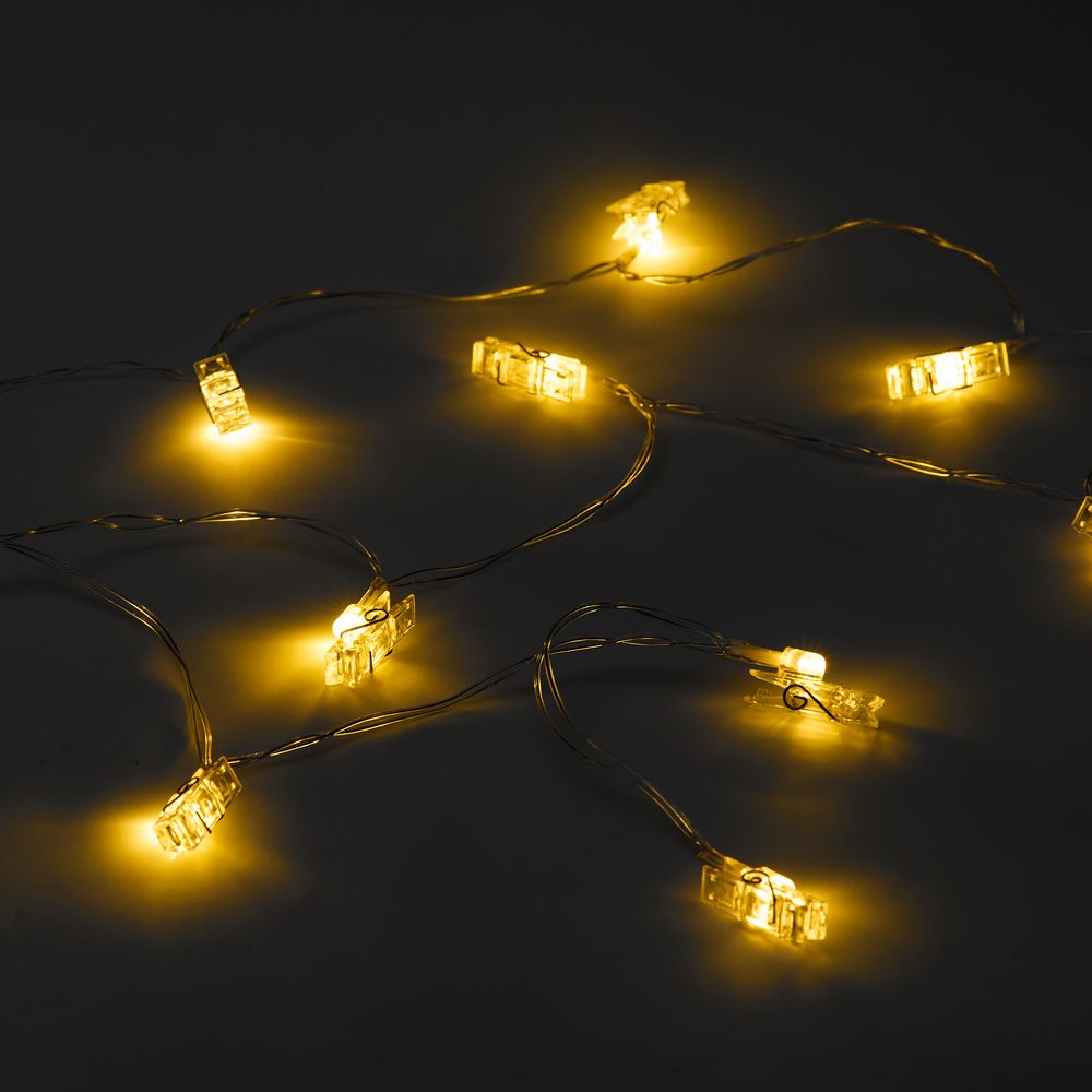 Гирлянда с прищепками Lumitale — пример нанесения логотипа () | Print Logo