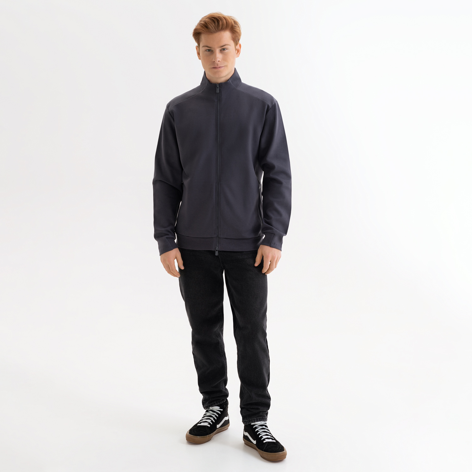 Толстовка на молнии Астин (Astin) антрацит, размер XXL