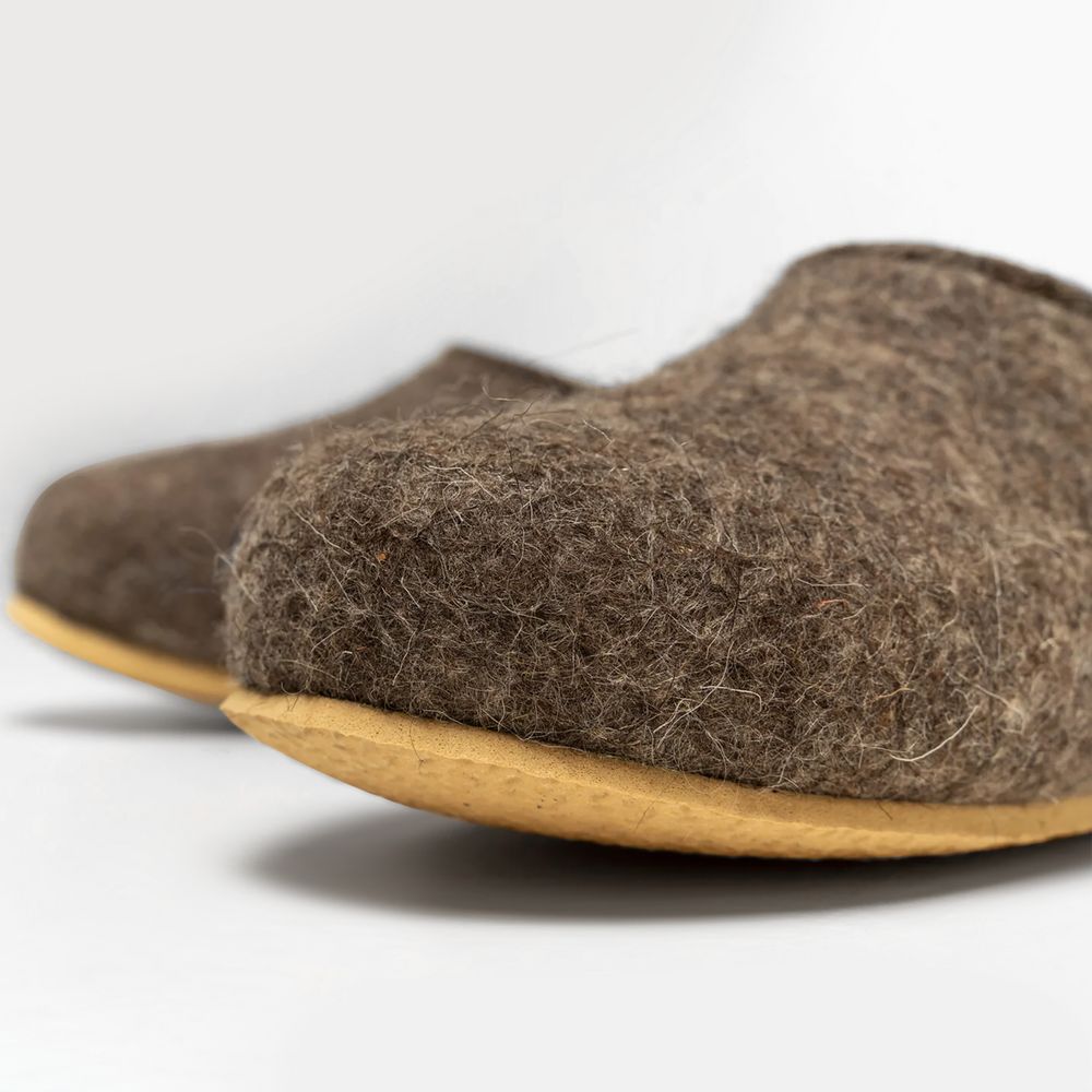 Домашние валенки Cant, серо-коричневые (натуральные), размер 36