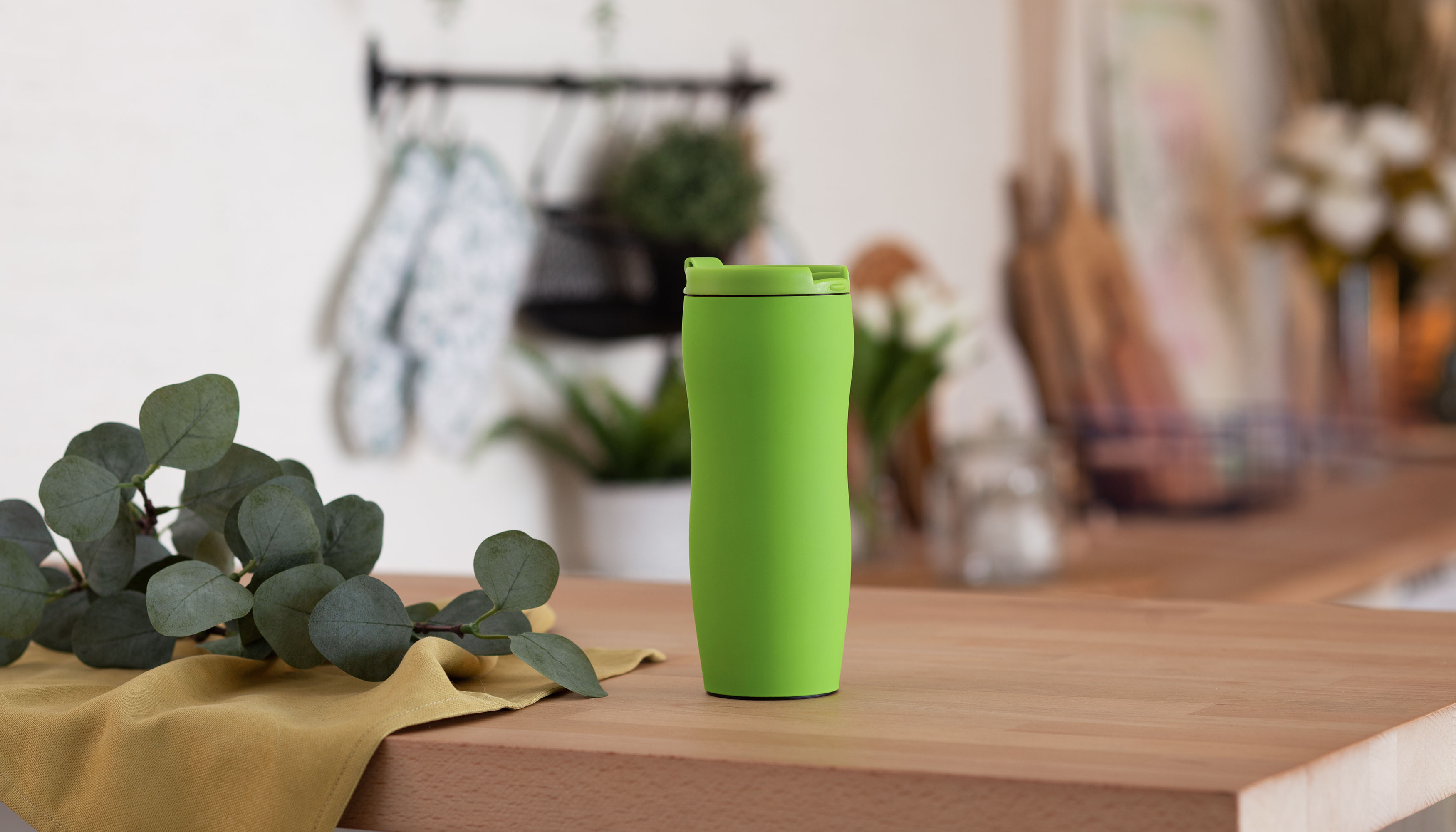 Термостакан "Монтана" 400 мл, покрытие soft touch, бирюзовый