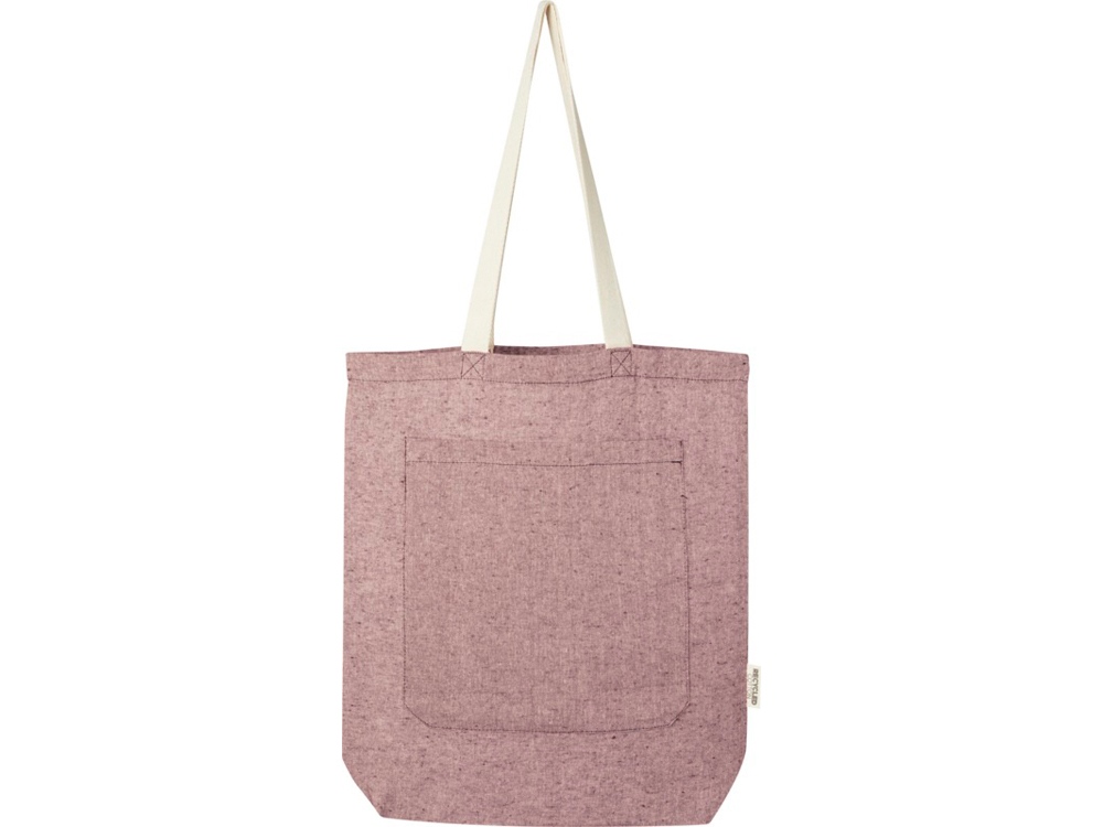 Эко-сумка Pheebs объемом 9 л из переработанного хлопка плотностью 150 г/м2 с передним карманом, heat