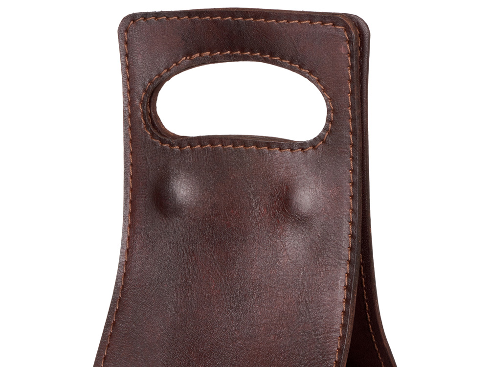 Набор: фартук из натуральной кожи в тубусе, темно-коричневый