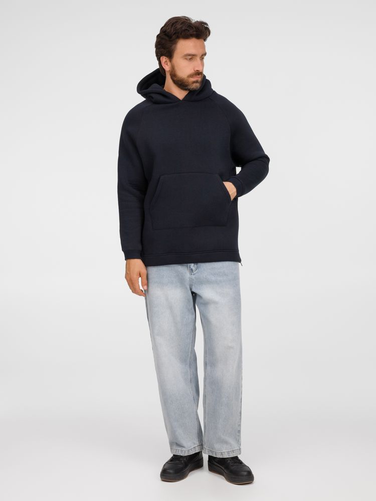 Худи унисекс оверсайз Easy Street, темно-синее, размер XS/S