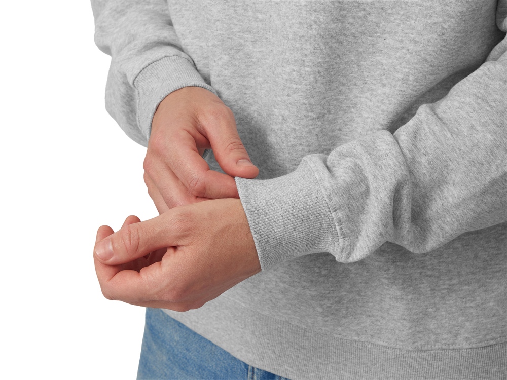 Свитшот оверсайз Paris, унисекс, серый меланж