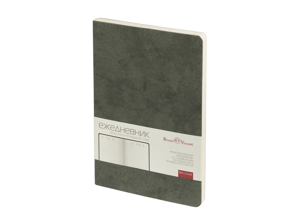 Ежедневник недатированный А5 Megapolis Urban с логотипом Bruno Visconti | Print Logo