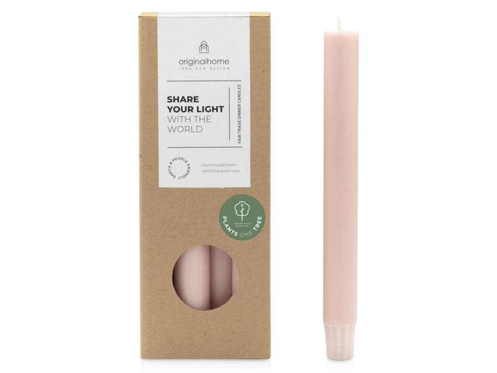 Набор столовых свечей, 10 шт. с логотипом Originalhome | Print Logo