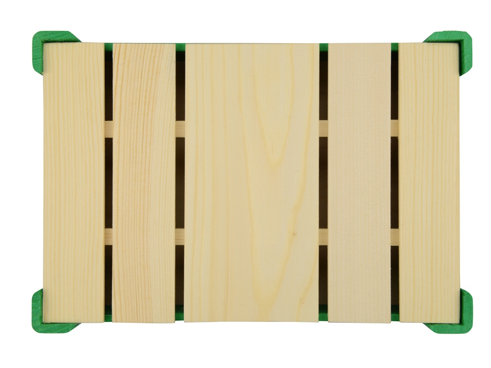 Подарочная деревянная коробка, зеленый