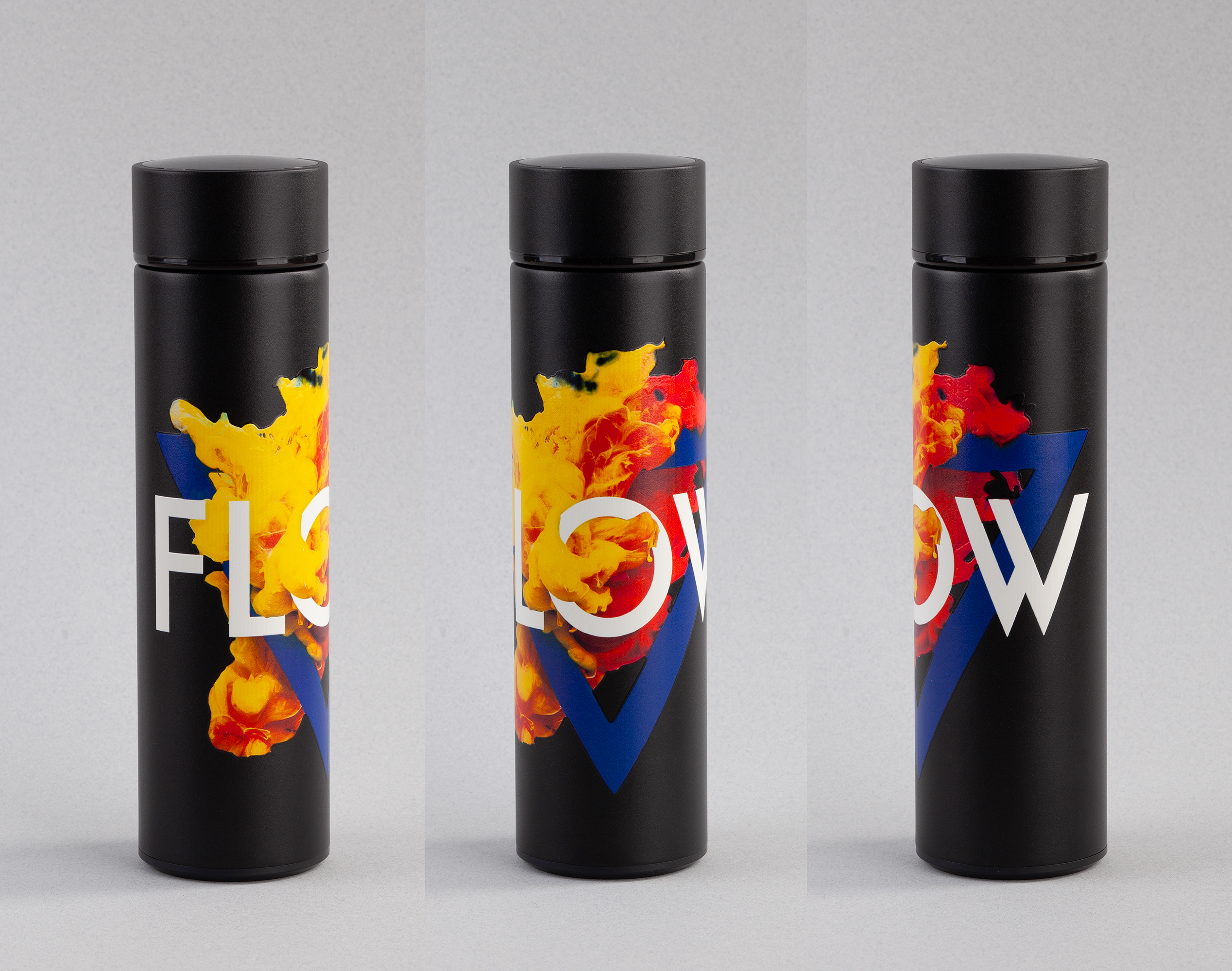 Термос "Бостон" с индикацией температуры, soft touch, 0,5л., черный