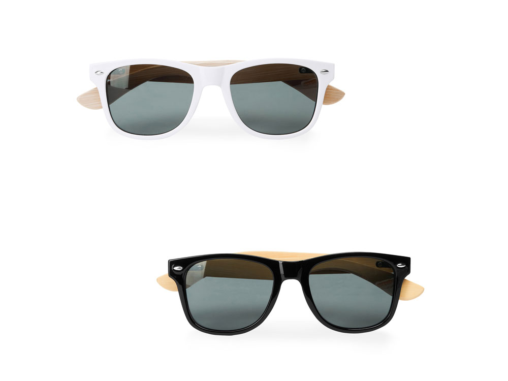 Солнцезащитные очки EDEN с дужками из натурального бамбука, натуральный/белый