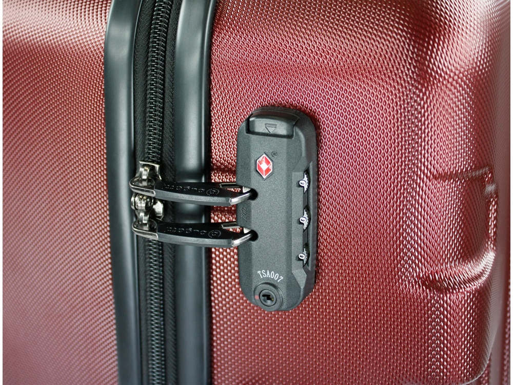 Чемодан BUGATTI ГАЛАТЕЯ | GALATEA, бордовый, поликарбонат / АБС-пластик, 46х27,5х67 см, 65 л