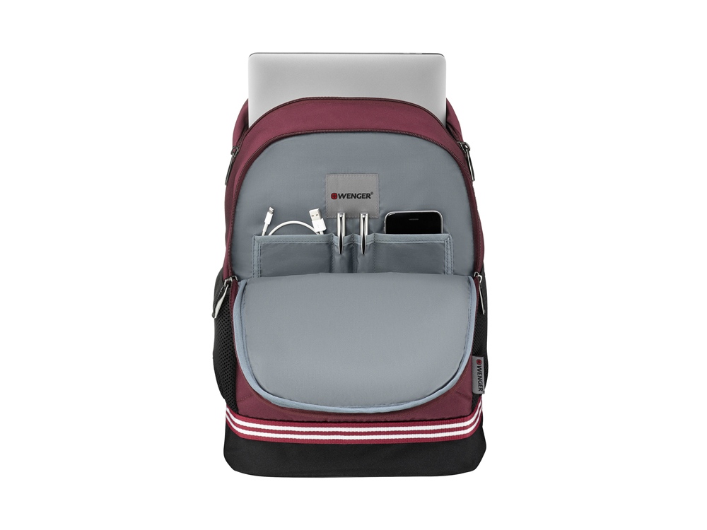 Рюкзак WENGER Collegiate Quadma 16, красный, 100% полиэстер, 33х17х43 см, 22 л
