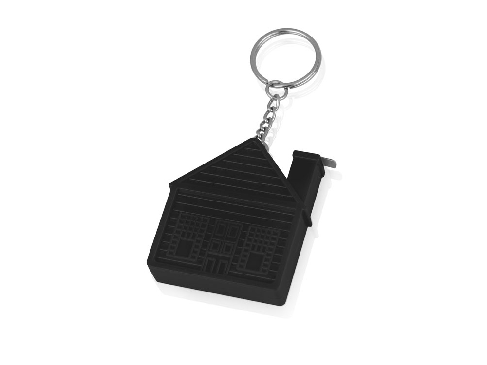 Брелок-рулетка Домик, 1м с логотипом  | Print Logo