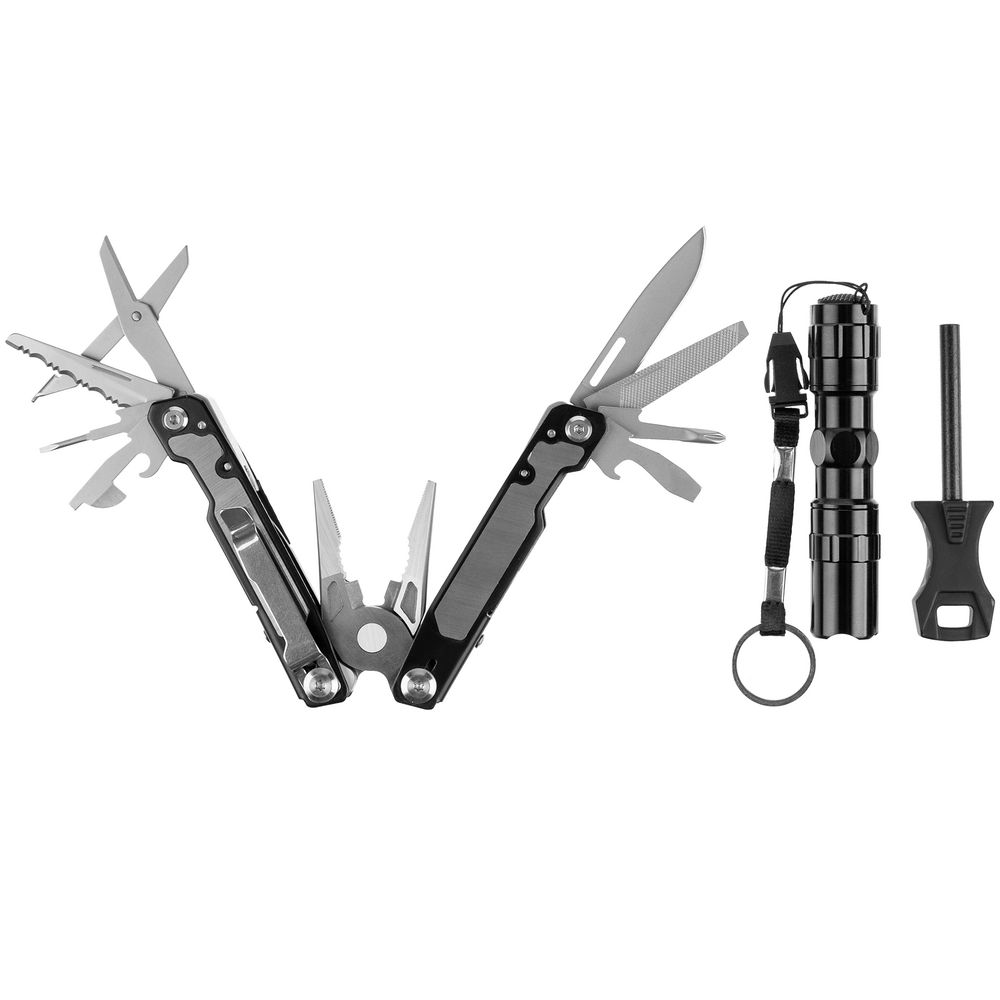 Набор Forster: мультиинструмент, фонарик, огниво фото на сайте Print Logo.