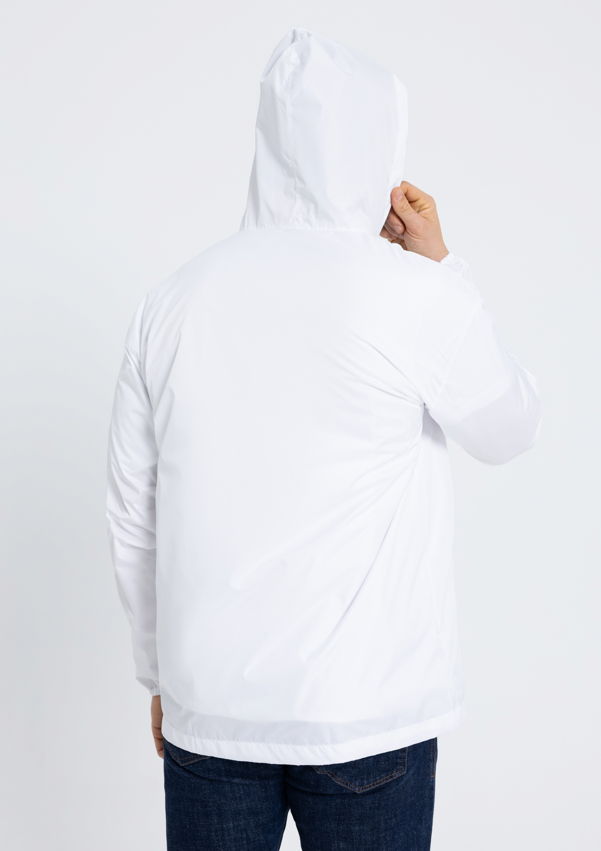 Ветровка унисекс STAN дюспо 210T, 85, 59, Белый,  (10/1)  (48/M)