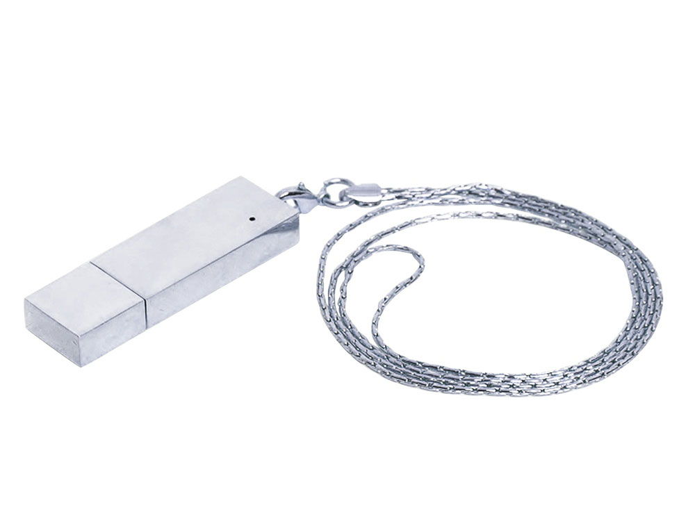 USB 2.0- флешка на 8 Гб в виде металлического слитка с логотипом  | Print Logo