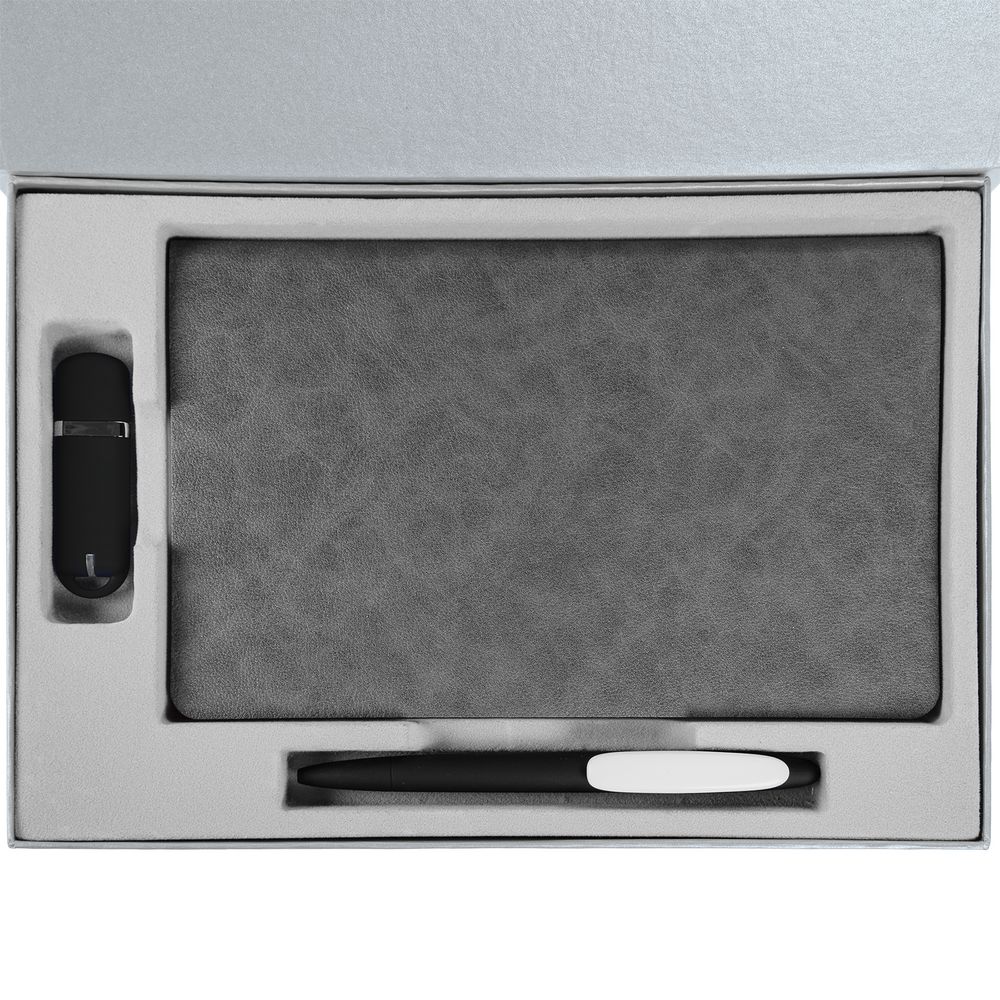 Коробка Silk с ложементом под ежедневник 13x21 см, флешку и ручку