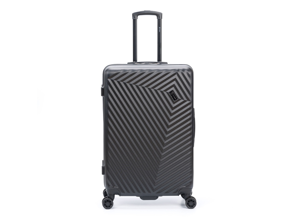 Чемодан TORBER ЛАМА, чёрный, ABS-пластик, 49 х 29,5 х 77 см, 92 л