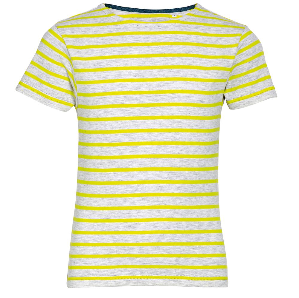 Футболка детская Miles Kids белая с красным с логотипом Sol's | Print Logo