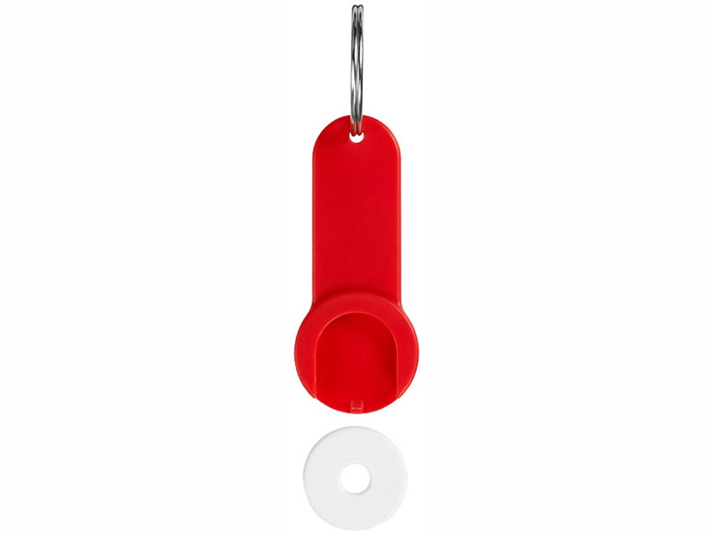 Брелок-держатель для монет Shoppy, красный