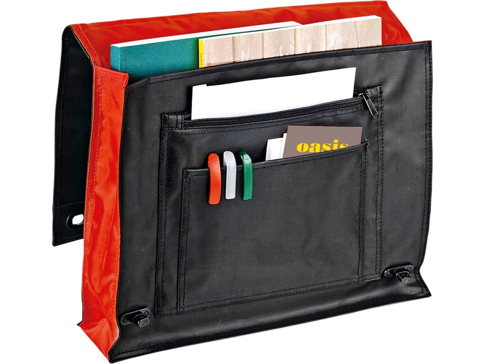 Сумка Атташе, черный/красный