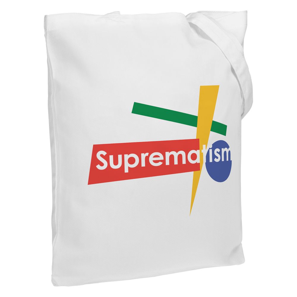 Холщовая сумка Suprematism — пример нанесения логотипа (Соль) | Print Logo