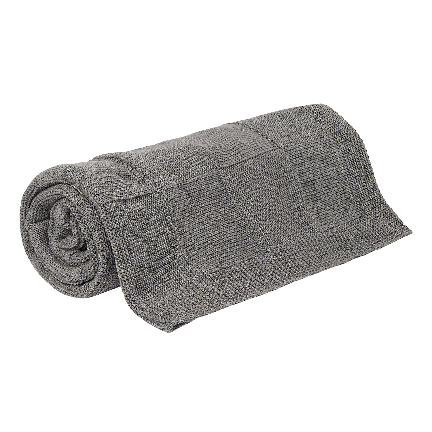 Плед Селла (Cella) вязаный, серый (без подарочной коробки)