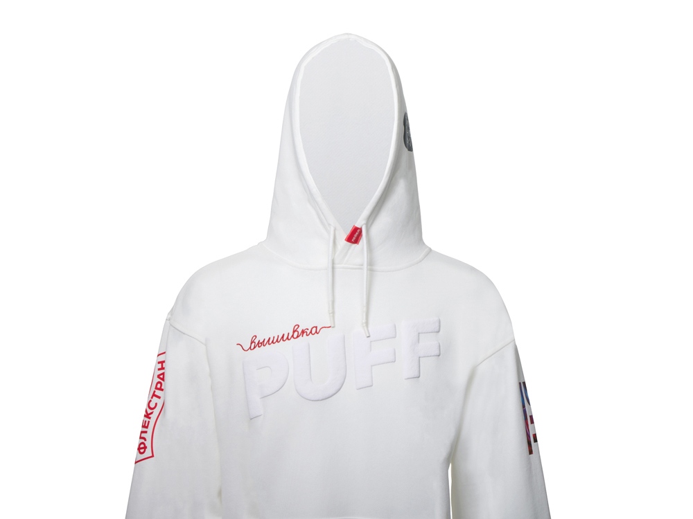 Худи оверсайз Alpha.01 унисекс, молочный, все виды нанесения на текстиле на одной толстовке