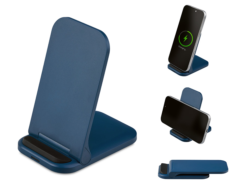 Беспроводное зарядное устройство Foldy, 15 Вт с логотипом Evolt | Print Logo