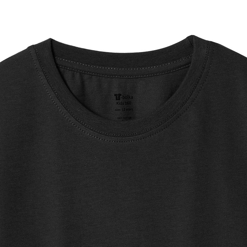 Футболка детская T-Bolka Kids, черная, 12 лет