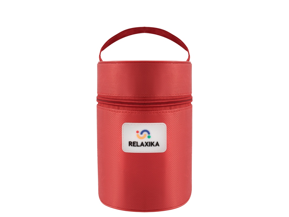 Термос для еды Relaxika 301 в чехле, 700 мл, стальной