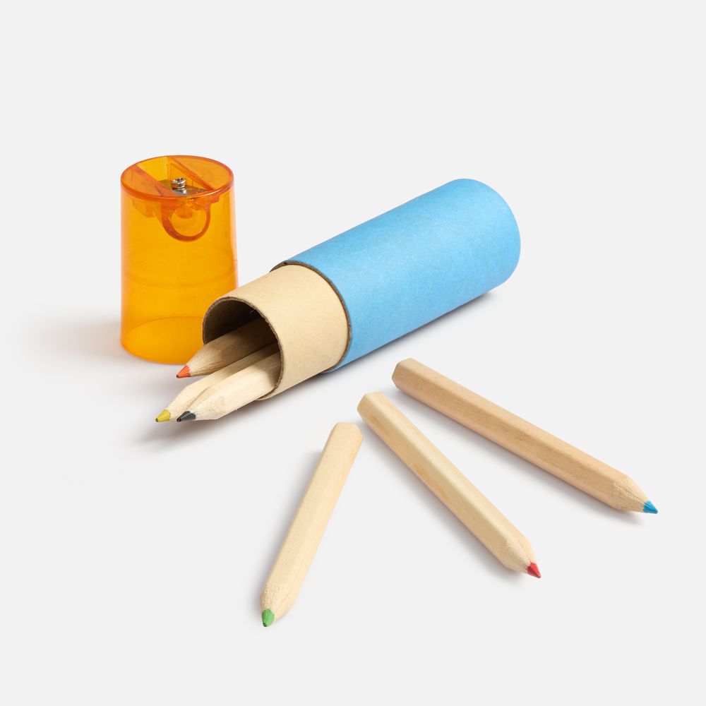 Набор цветных карандашей Kiddo с точилкой фото на сайте Print Logo.