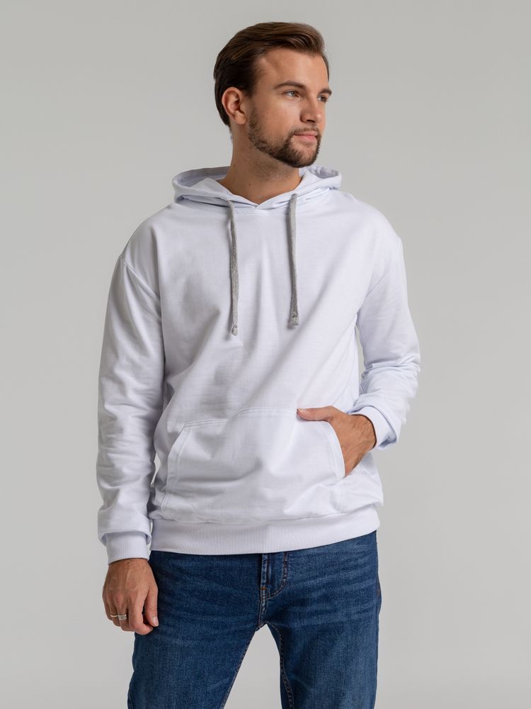 Толстовка с капюшоном Unit Kirenga белая, размер 4XL