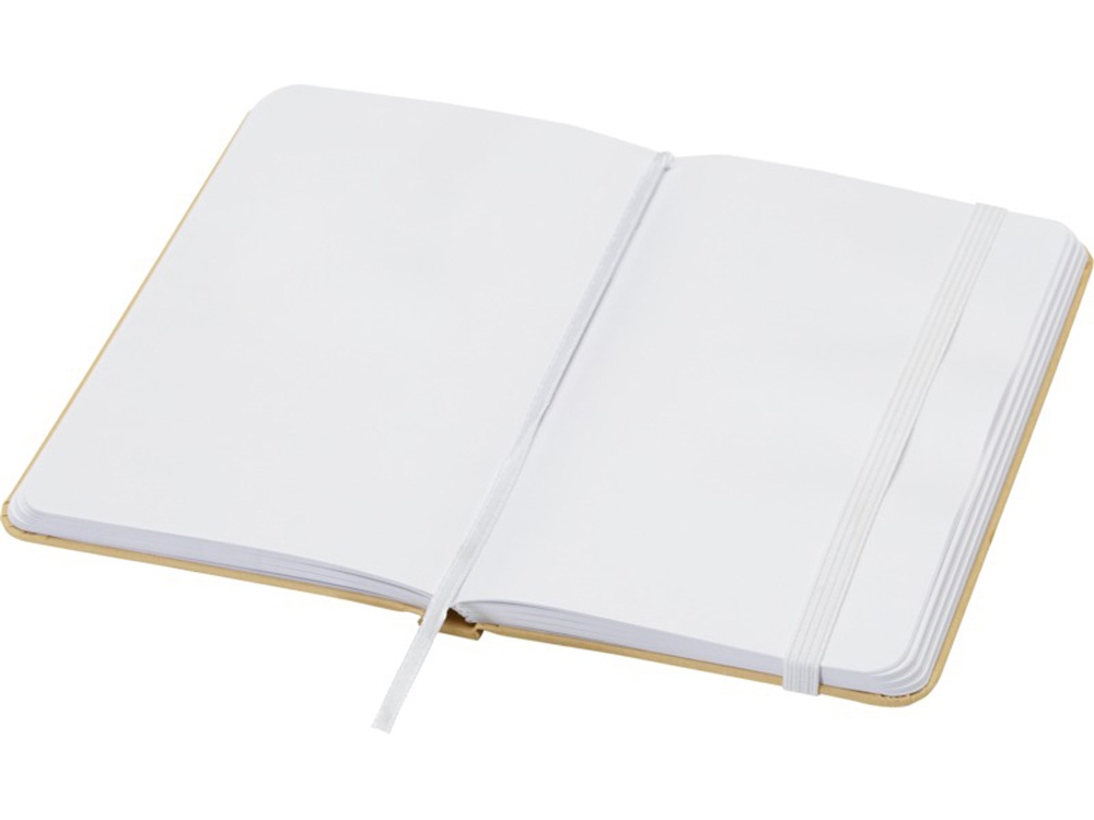 Reed блокнот формата А6 из переработанного материала в твердой обложке с простыми страницами - Белый