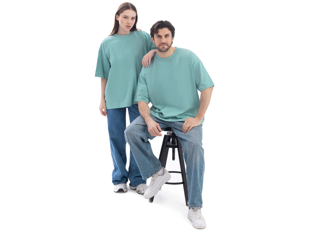 Футболка оверсайз Beta.01 унисекс, пыльный бирюзовый