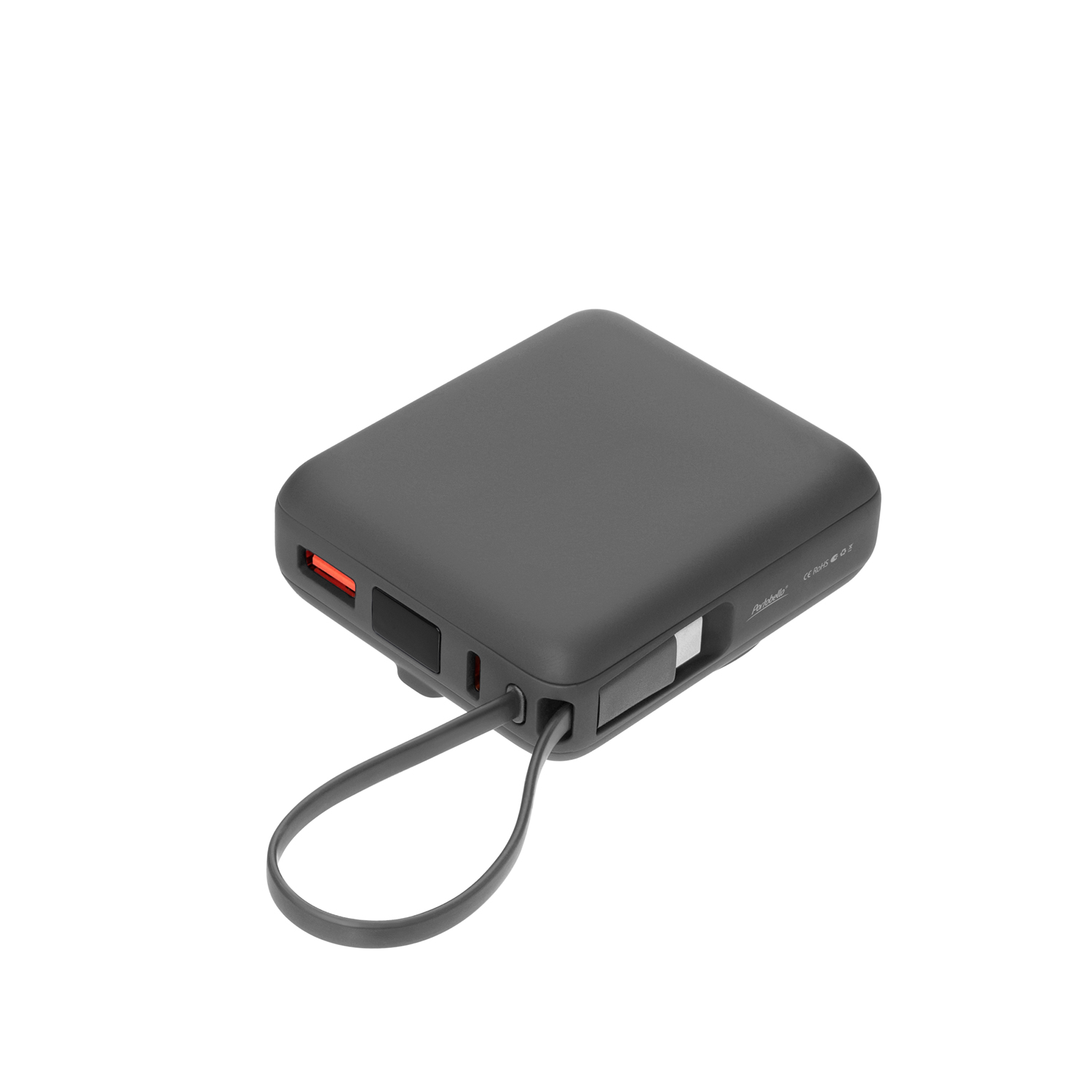 Внешний аккумулятор с подсветкой Ritter PD 10000mAh с функцией беспроводной зарядки 15W, серый