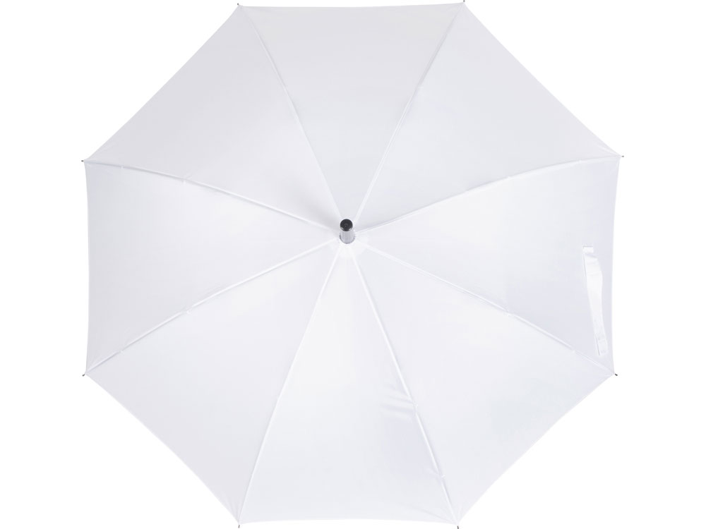 Зонт-трость Reviver с куполом из переработанного пластика, белый