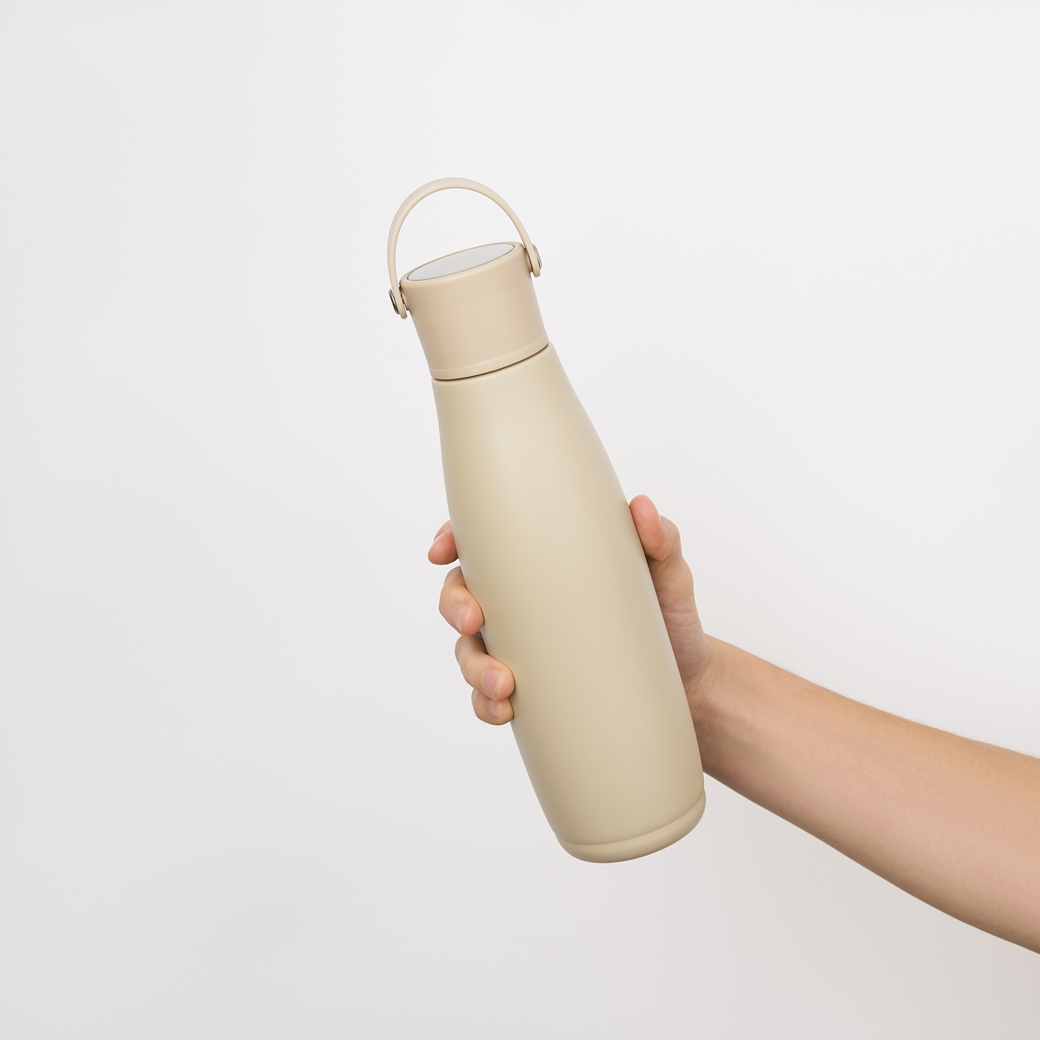 Термобутылка вакуумная герметичная Боска, бежевая