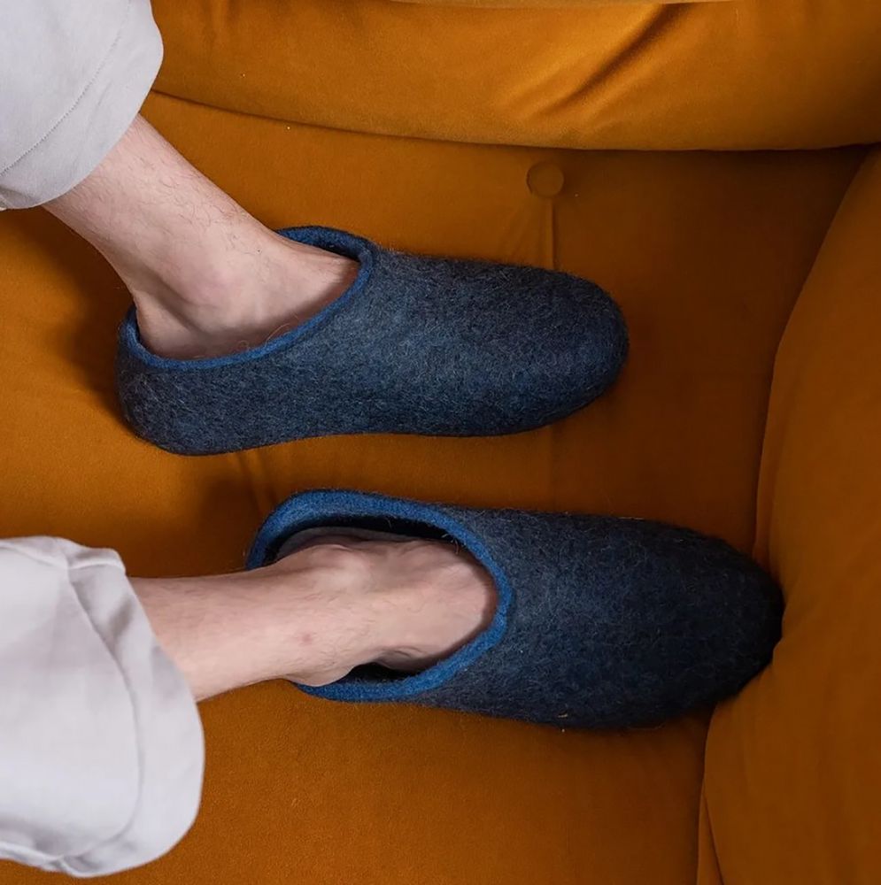 Домашние валенки Cant, темно-синие (индиго), размер 40