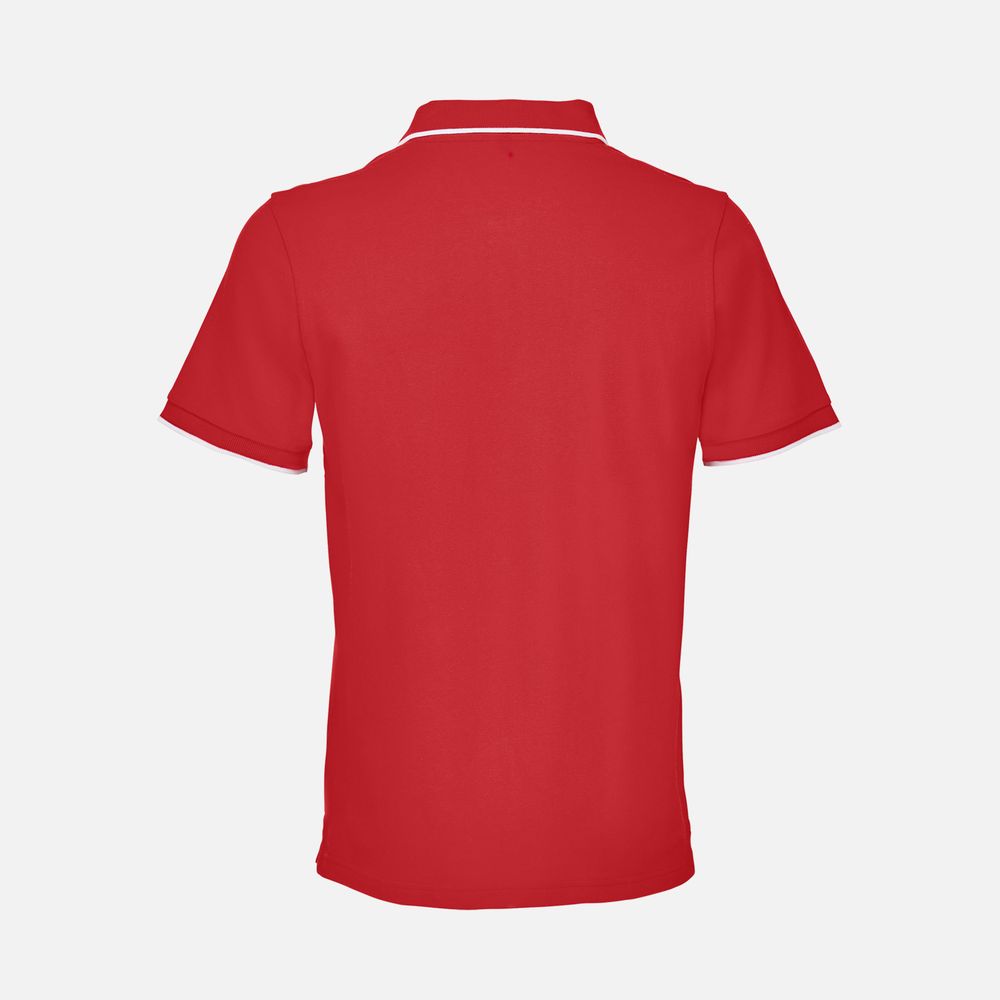 Рубашка поло унисекс Palermo, красная с белым, размер L